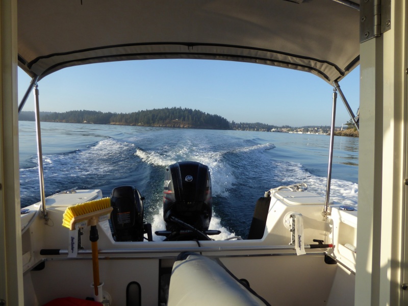 Leaving Friday Harbor Sunday morning in flat calm water.