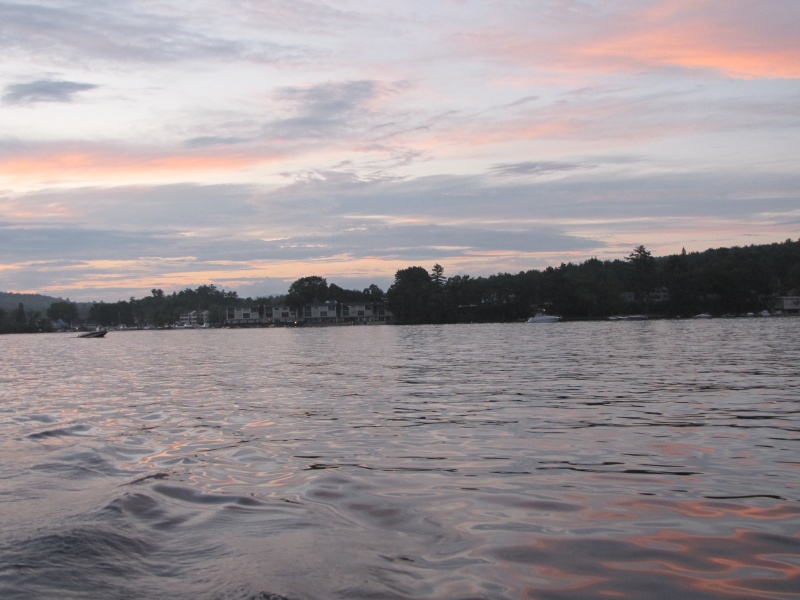 Leaving Merideth Bay/public docks after dinner.