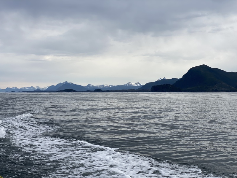 Leaving Piehle Passage through outside waters to Sitka