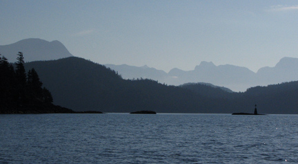 Leaving Squirrell Cove, toward Lewis Channel