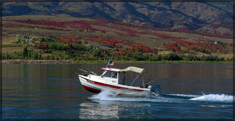 Lil' Worm Dragger on Bear Lake in Utah