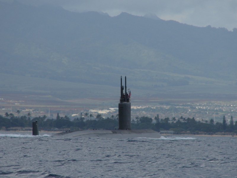 Lined up for the Pearl Harbor channel entrance
