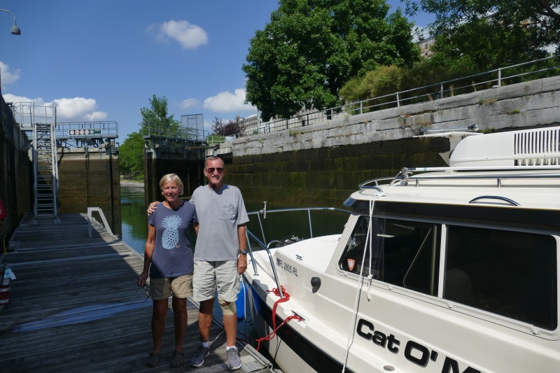 Lock 5 (the last) on the Lachine canal through Montreal.  Plan on 2-3 hours at Atway Market stop and bring Canadian cash only.