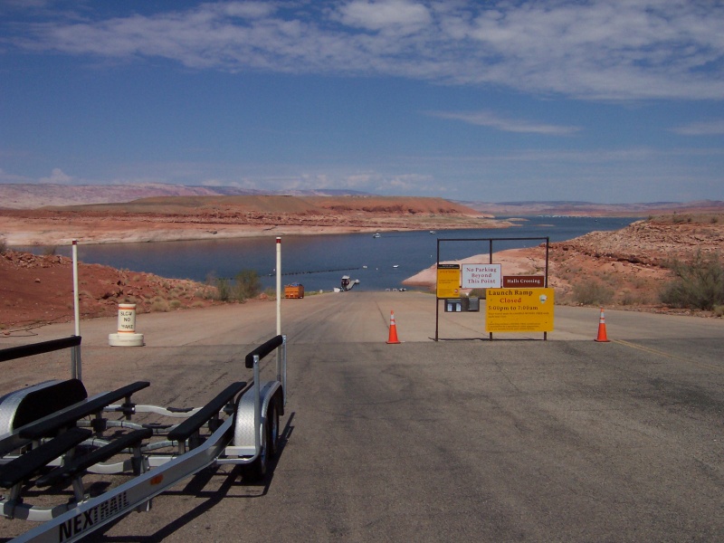 Long walk up the boat ramp with the lake this low.