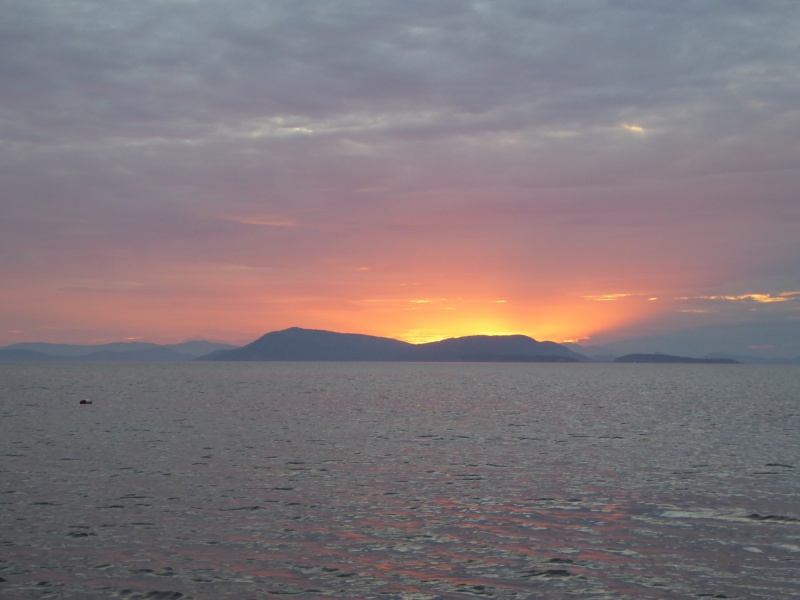 Looking across to Saturna Island Sunday night just after sunset.