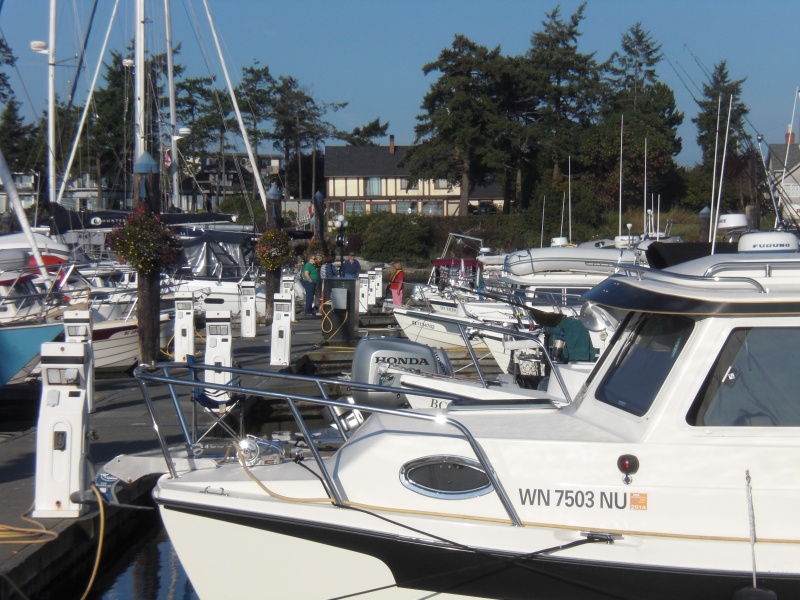 Looking along H-Dock, Sidney marina.