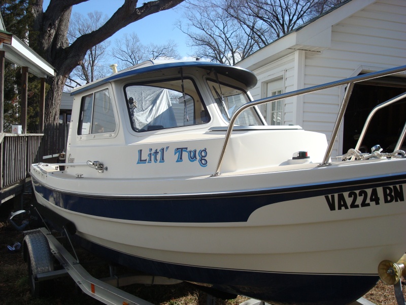 Looking at Litl' Tug in old owners yard.