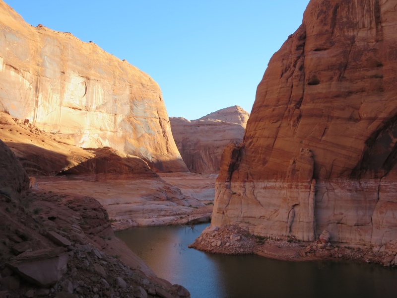 Looking out from where we were beached in Iceberg Canyon Monday morning 9-23-13