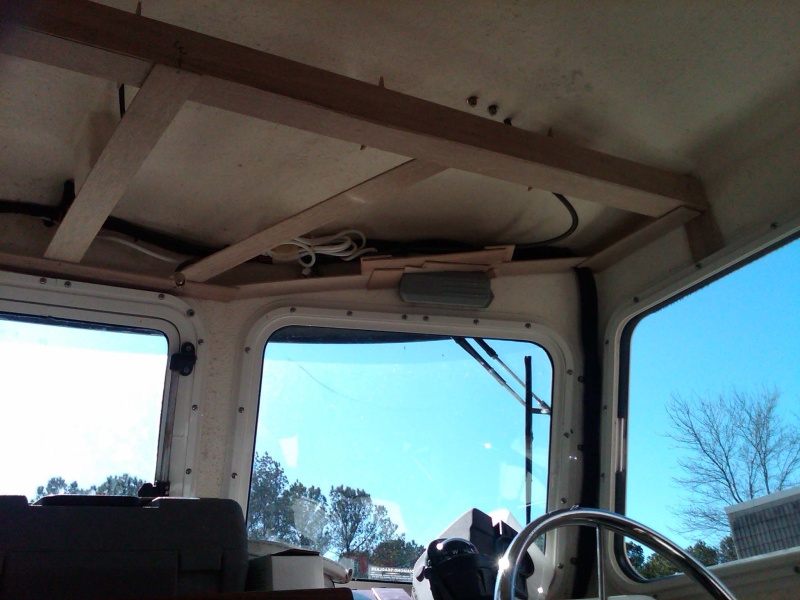 Luan template for overhead storage.stereo.radio