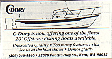 (lyle-t) !989 Fishing holes  advertisment C-Dory