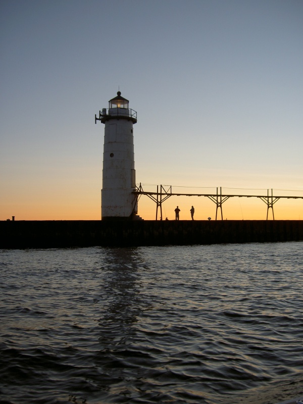Manistee breakwall.