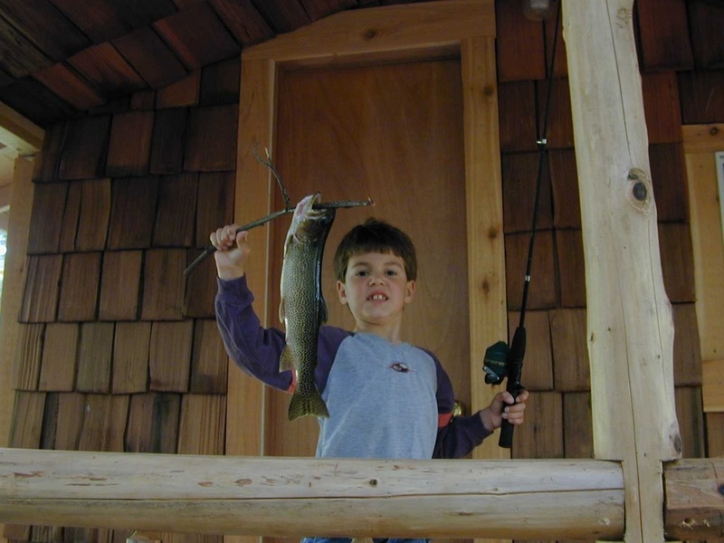 Mason's 14" Cutthroat and his cabin