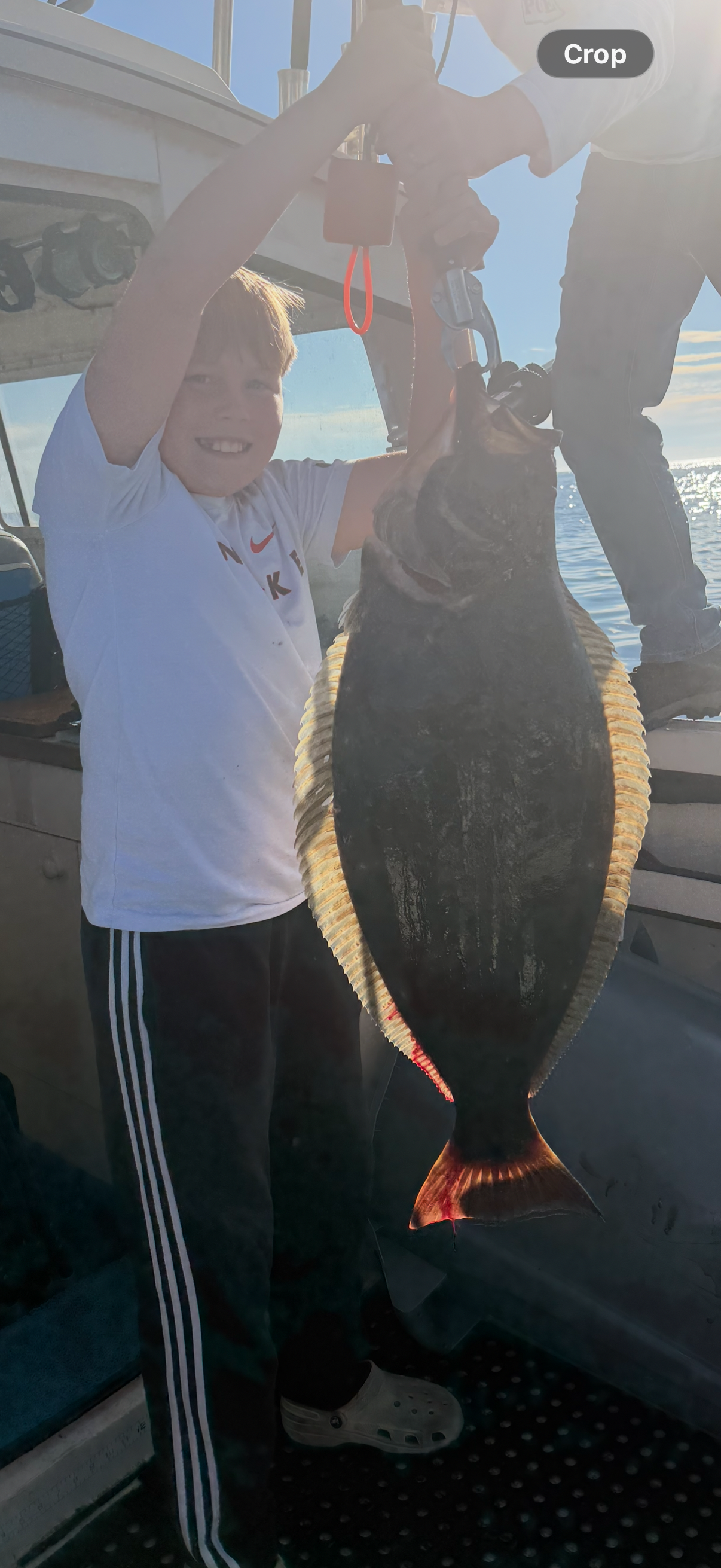 Matt with his first halibut