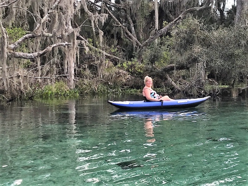 Midnight Flyers Rosanne Kayaking in Silver Glen Springs