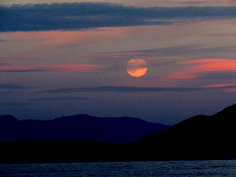 Moon Rise Over Lummi Island from Matia Cover