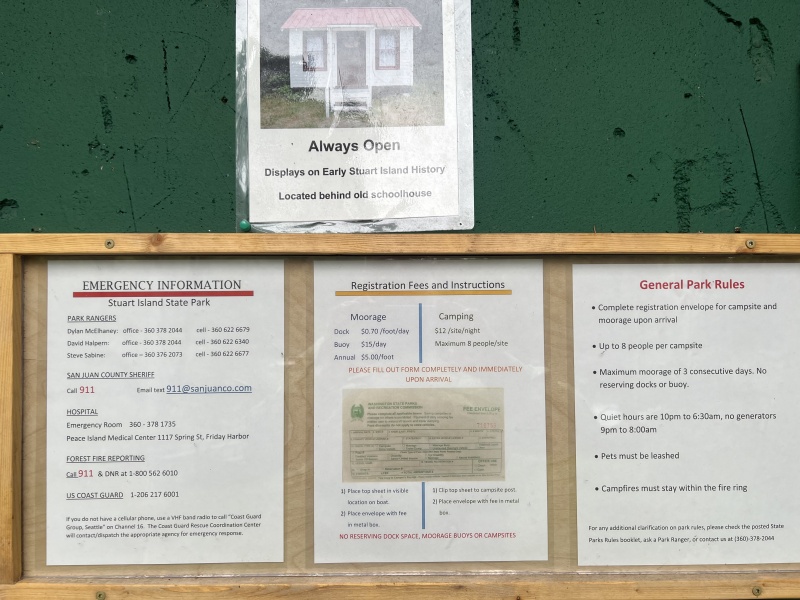 Mooring regulations at Reid Harbor