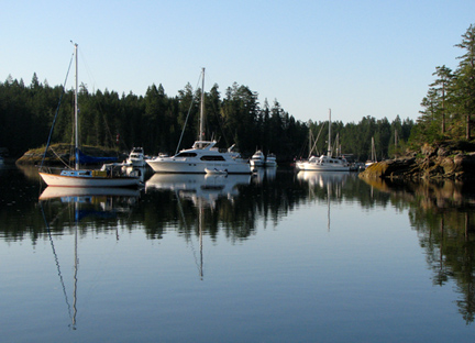 Morning anchorage at Squirrell