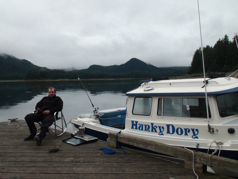 Morning coffee on the Forest Service dock where we spent several nights near the head of Port Fredrick
