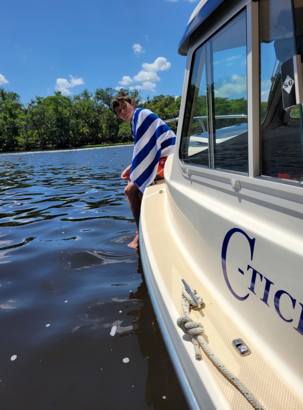 My Son Relaxing on Bow