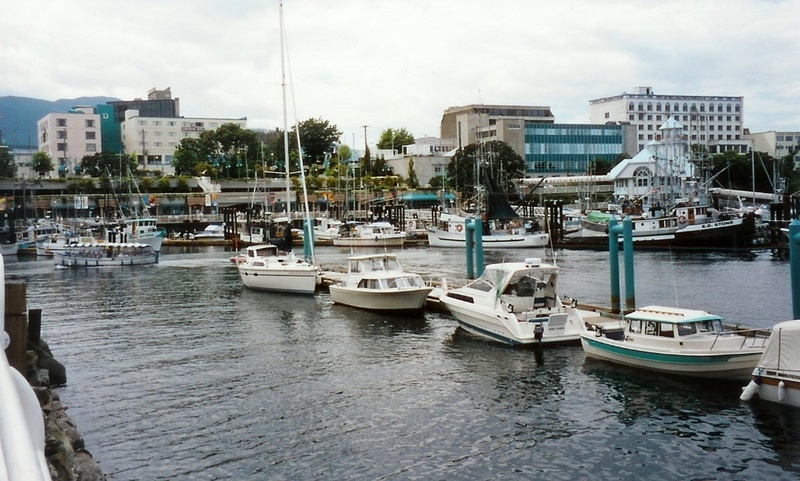 Nanaimo Harbor, BC 1995.  This is a great stop for walkers.
