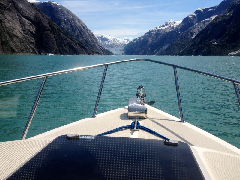 Narrow passage on way to Dawes Glacier