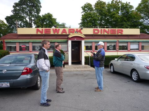 Nate , Terry, Dun at the infamous Newark diner home of the $1.99 breakfast