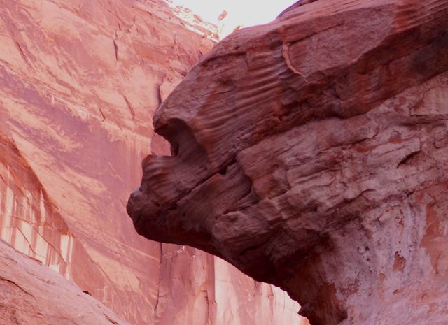 Natural or Carved - That is the Question in Forbidding Canyon 9-19-08