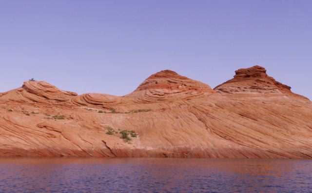 Navajo Sandstone and Cloudless Blue Sky in Labyrinth Canyon 9-16-08