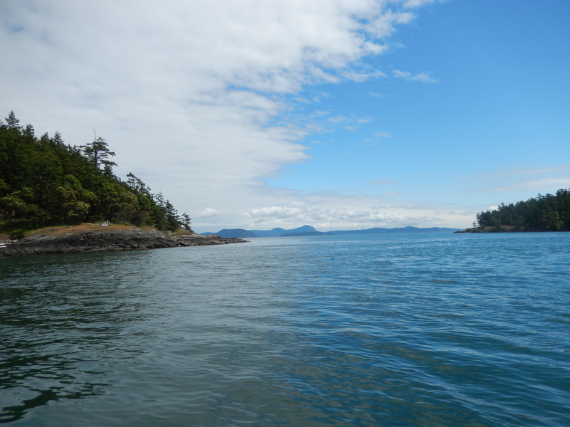 Nearing the passage between those islands