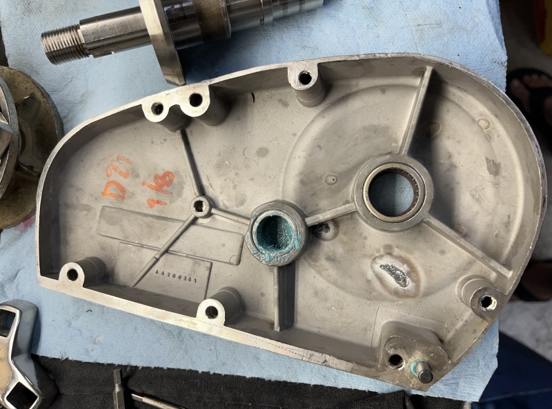 New bearings/seals installed in cover