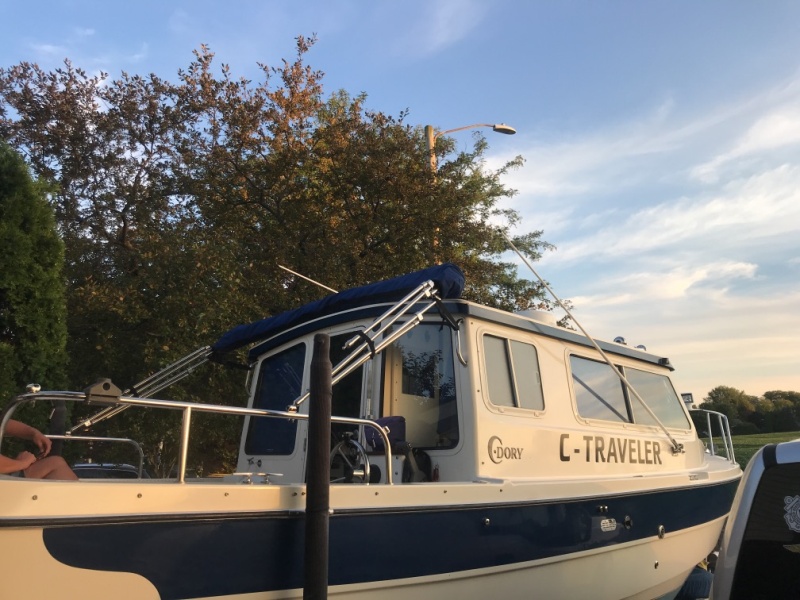 New bimini in trailering position