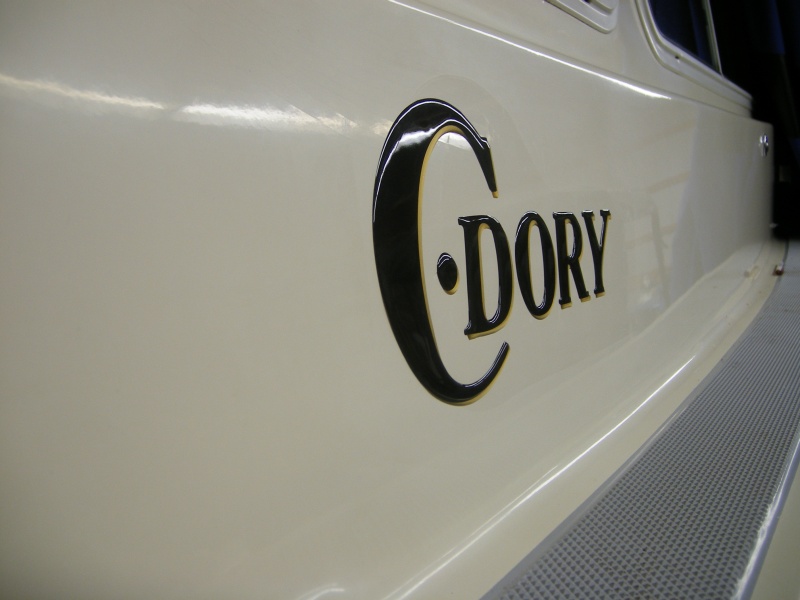 New C Dory raised lettering 
(too nice to refer to as decals)