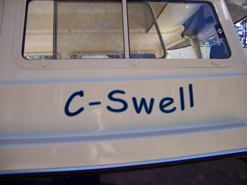 New C-Swell boat name decal