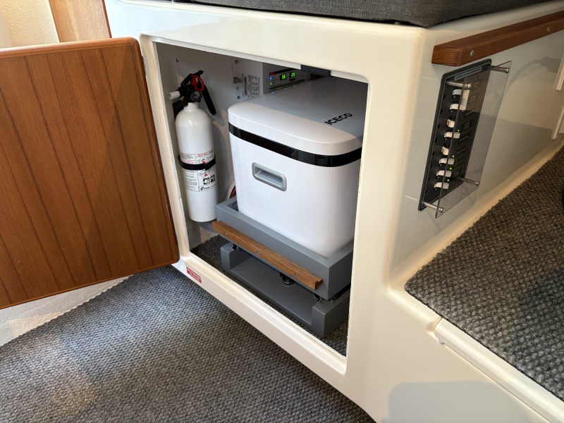 New fridge in cabinet