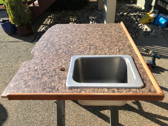 New "granite" counter top.