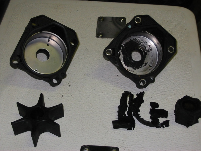 New housing and impeller vs what we found when we opened her up
