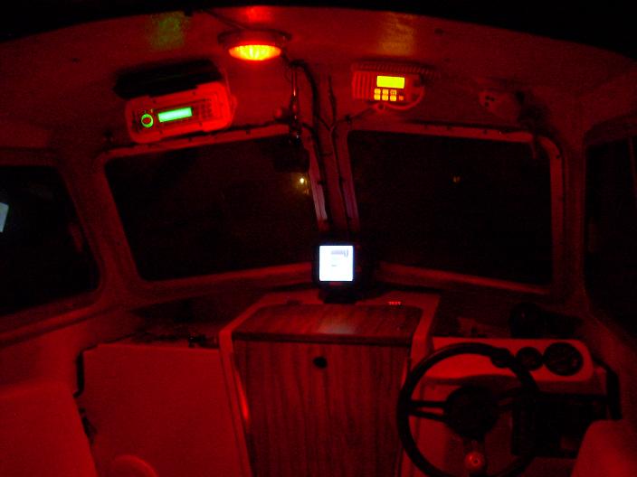 new led cabin dome light. red or white. led rear deck light also,
