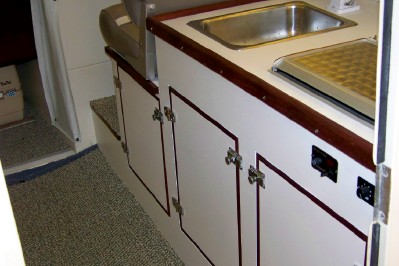 New starboard side - marine plywood with lamiate added - jatoba for trim