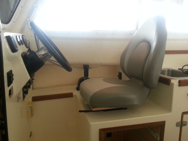 New wheel clearance with Teleflex wedge and new helm seat