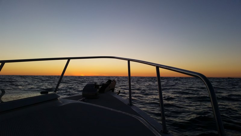New Years Eve Leaving Carmel Bay after a day of diving