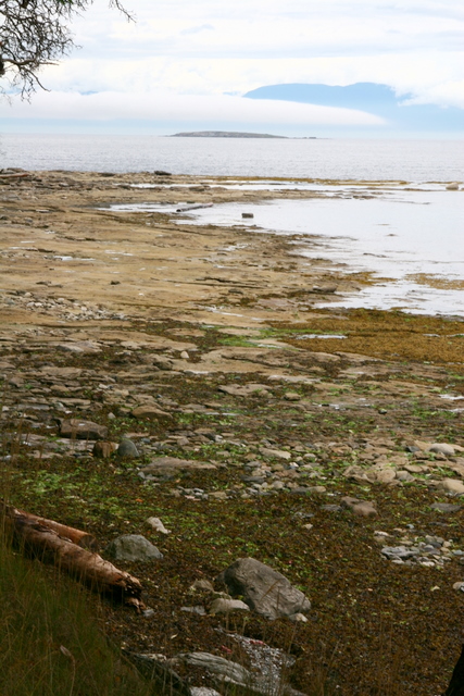 Newcastle Island, looking NE. Note the low fog banks.