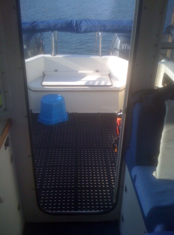 Nice but inexpensive black flooring for the cockpit