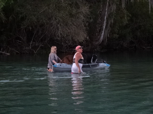 Non C Dory owners, put the dogs in the dinghy--and they walk the boat back to their cruiser...