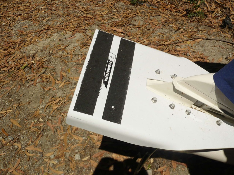 Non slip 3M tape on the Permatrim helps make it a safer step for emergency reboarding (if your ladder is not attached)