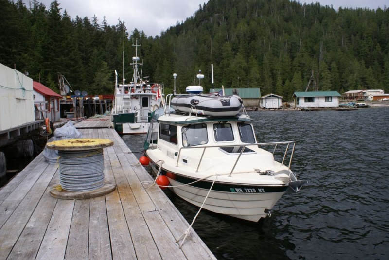 Northbound-DSC06306  Waiting for fuel at Dawson's Landing.  Despite email confirmation from Duncanby's Landing that they were open and had fuel, when we arrived at Duncanby, we were told by a worker there that they weren't open for the season yet.  So we went on to Dawson's instead. (Only to be told later, when I inquired by phone about the misinformation, that the Duncaby worker was wrong - they had been open!?)