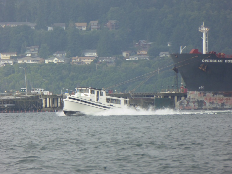 Not a C-dory but cool nonetheless...a Nordic 44 Test Boat running at what I estimated to be 25 knots, Anacortes July 11th, 2017