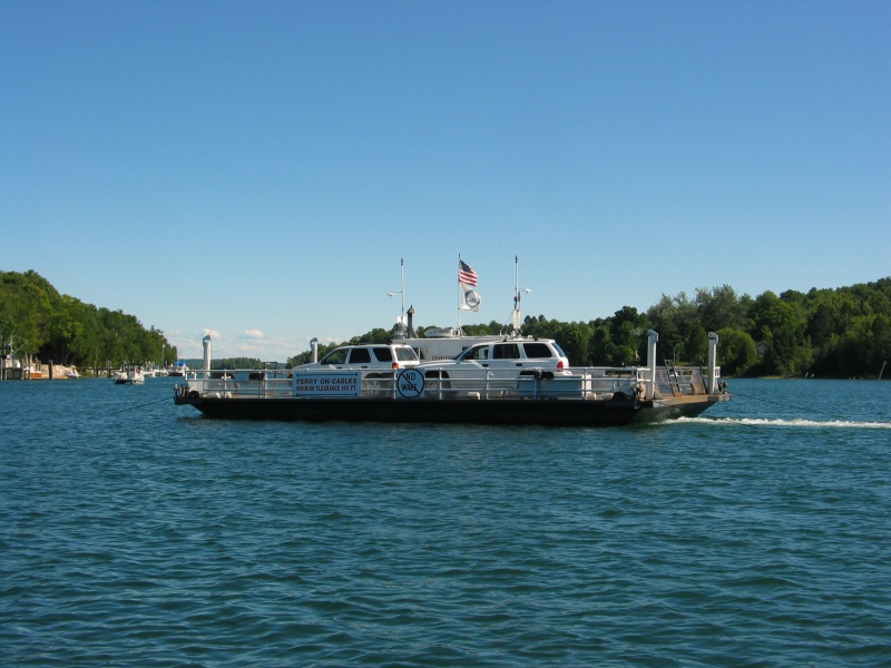 (Not For Hire) Ironton, MI ferry. Self propelled, but on cables. Don\'t pass too close.
