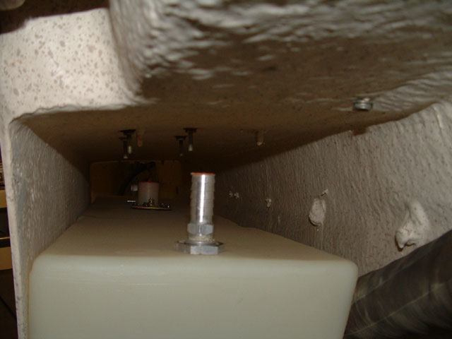 Not much clearance for the filler neck and vent line...
