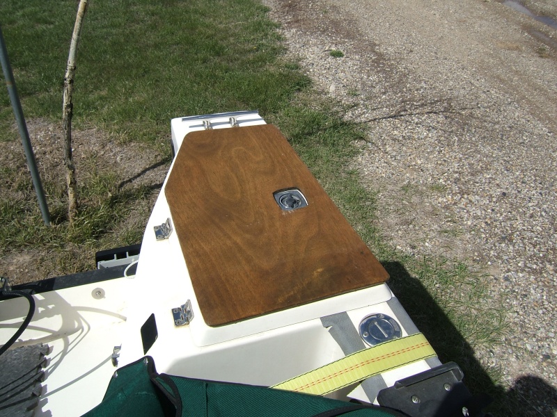 Okume 3/16 ply stained teak covers to protect lids