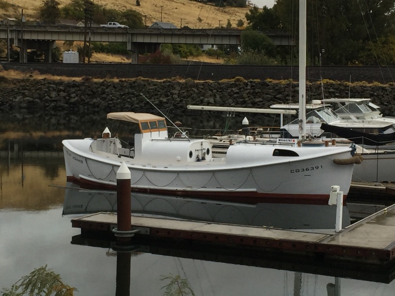Old USCG Surf Boat at Port of Arlington